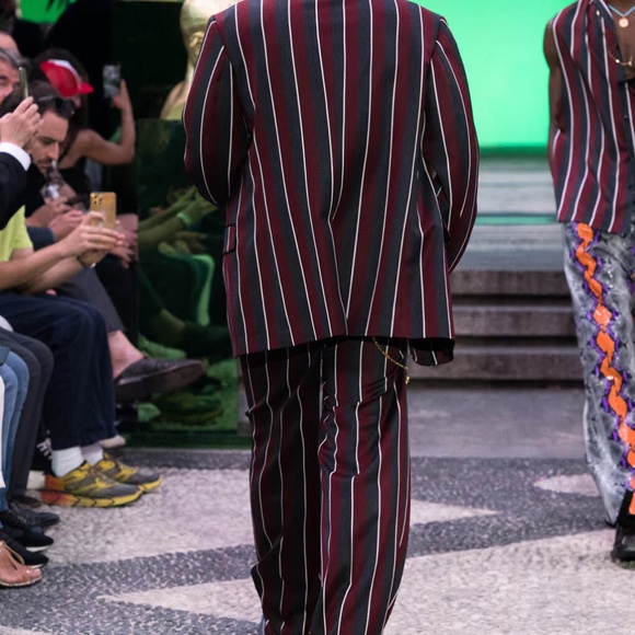 new VERSACE  RUNWAY WOOL SUIT 23ss  blazer pants sz48 US38 - Picture 3 of 16